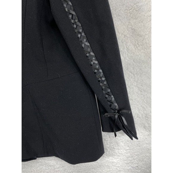 Escada Women's Blazer‎ Button Black Long Sleeve Wool Size Medium - Picture 9 of 10